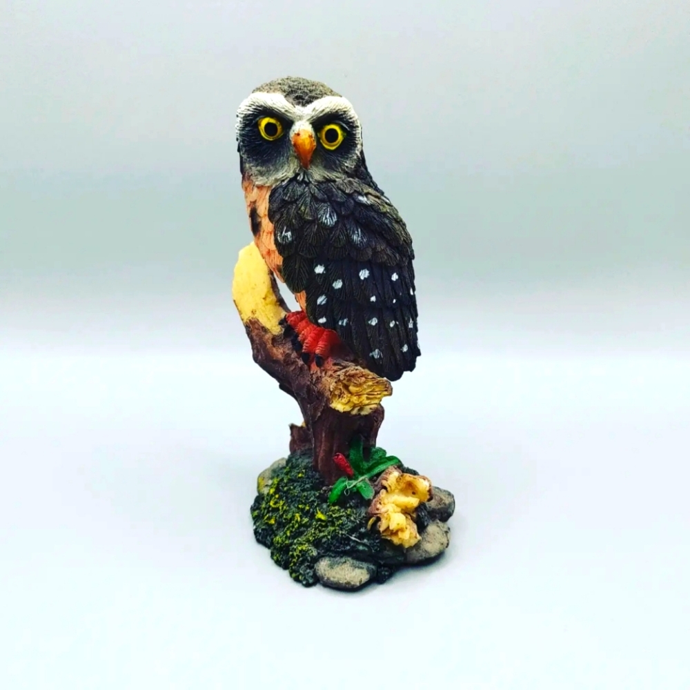 Vintage Brown Owl Figurine